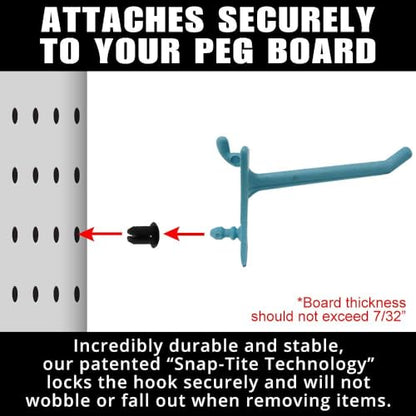 PegPro® 2" Hooks Kit for Standard “Wood Fiber” pegboard (24 Count)