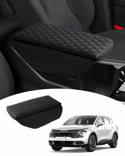 Custom for Center Console Cover Kia Sportage 2023 2024 2025 2026 Armrest Cover Center Console Cushion Pad PU Leather Armrest Seat Box Cover Protector Sportage Accessories Anti