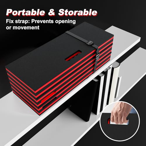 22.8" Wide Mechanic Mat Foldable EVA Kneeling Pad with Magnetic Tool Slots