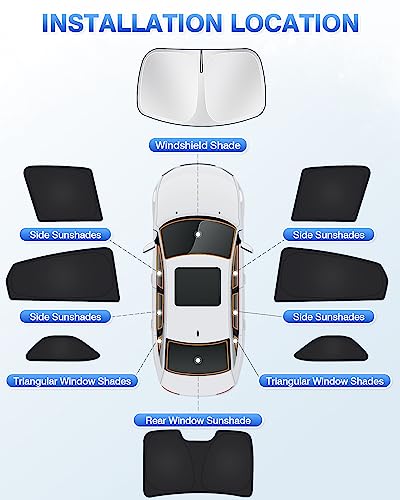Windshield Sun Shade for Honda Civic 10th Gen 2016 (8 Count)
