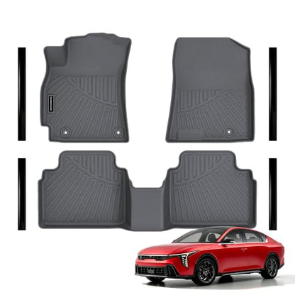 All Weather TPE Floor Mats & Door Sill Guards for 2025 2026 Kia K4 Sedan