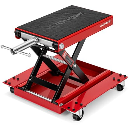 1100 Lbs Motorcycle Lift Jack with Dolly Wheel