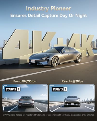 F77 4K+4K Dual Dash Cam for Cars