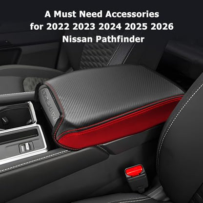 2025 2026 Pathfinder Center Console Cover Compatible with Pathfinder 2022 2023 2024 2025 2026 Accessories Armrest Cover Armrest Console Cover Carbon Fiber Texture