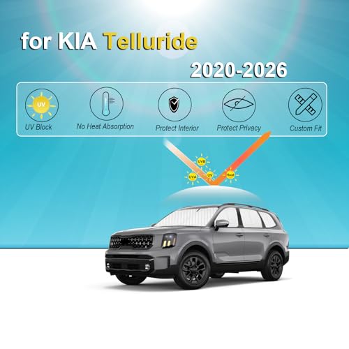 8pcs Thicken Sun Shades for KIA Telluride 2020