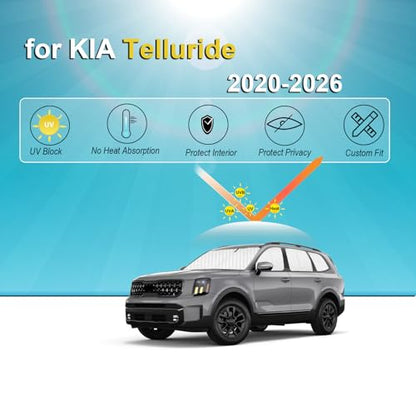 8pcs Thicken Sun Shades for KIA Telluride 2020
