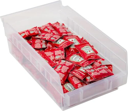 30130 Heavy Duty Plastic Shelf Bins (12 Count)