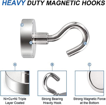 Magnetic Hooks for Cruise Essentials 2026 Cabins Door 12 Pack (12 Count)