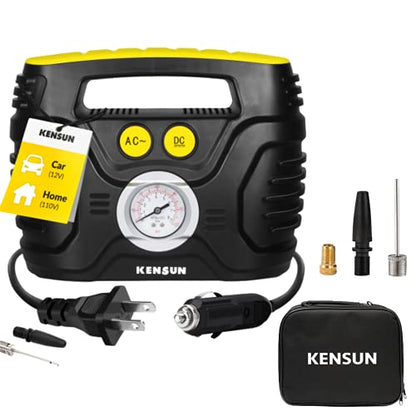 Portable Air Compressor Pump for Car 12V DC and Home 110V AC Swift Performance Tire Inflator 100 PSI for Car