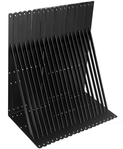 20 Pack L24 x H 12" Black Heavy Duty Shelf Brackets with Screws Metal Shelf Brackets Shelf Support Angle Brackets for Shelves L Brackets Heavy Duty Floating Shelf