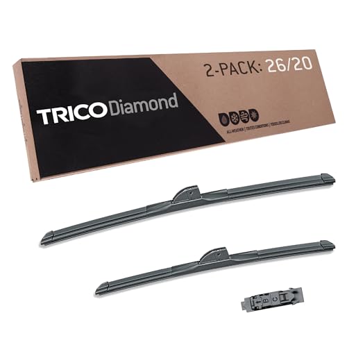 Diamond 26" + 20" Super Premium Automotive Replacement Windshield Wiper Blades (2 Count)