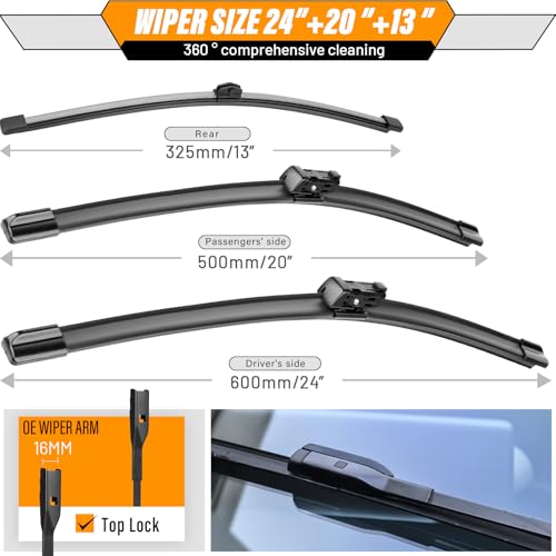 Windshield Wiper Blade Replacement for Audi Q5 SQ5 Q3