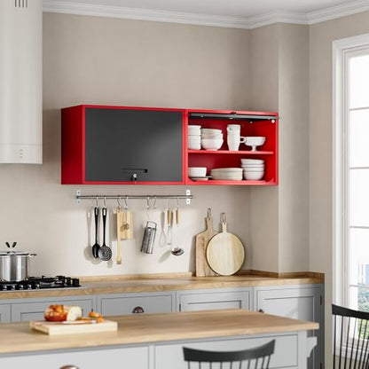 Metal Garage Wall Cabinet with Doors and Shelves