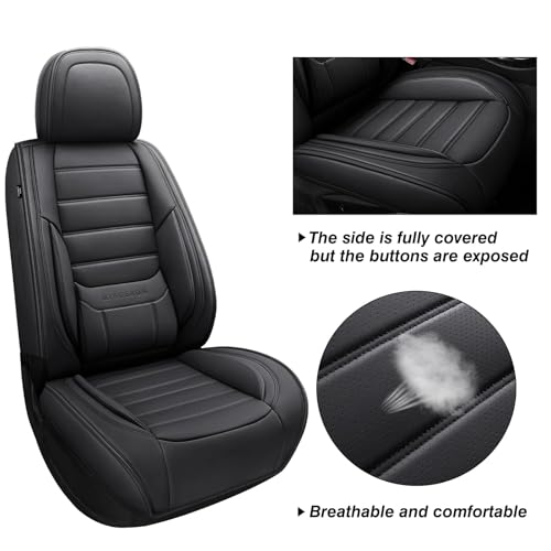 Black Car Seat Cover with Lumbar Support (5 Count)