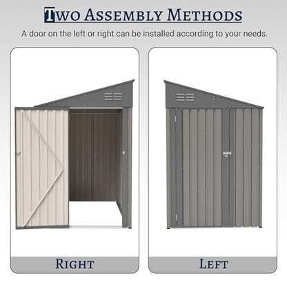 4x7 FT Outdoor Storage Shed Lean to Shed