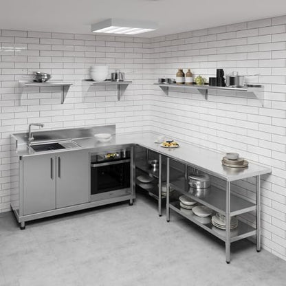 10 in. x 72 in. Stainless Steel Wall Mount Shelf