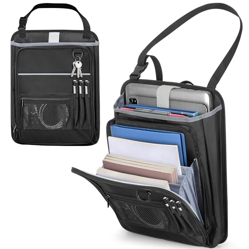 Car Front Seat Organizer with Accordion File Pocket