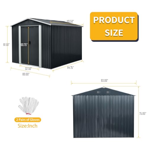 8x10 FT Outdoor Storage Shed