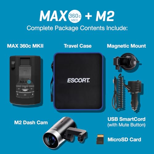 MAX 360c MKII Radar and Laser Detector & Escort M2 Smart Dash Cam