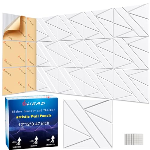 12 Pack Self Adhesive Soundproof Wall Panels (12 Count)