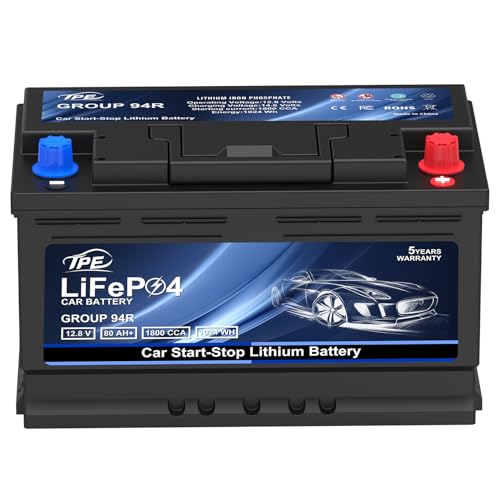 GROUP 94R High Performance LiFePO4 12.8V 80AH 1024WH Automotive Lithium Battery with 1800 CCA