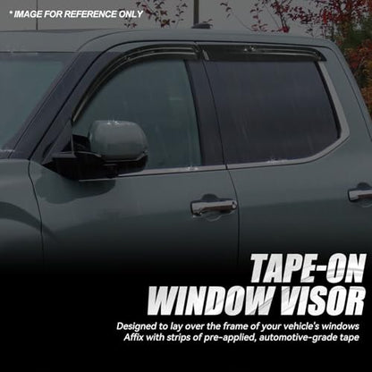 4PCS Tape On Window Visors for 2001 (4 Count)