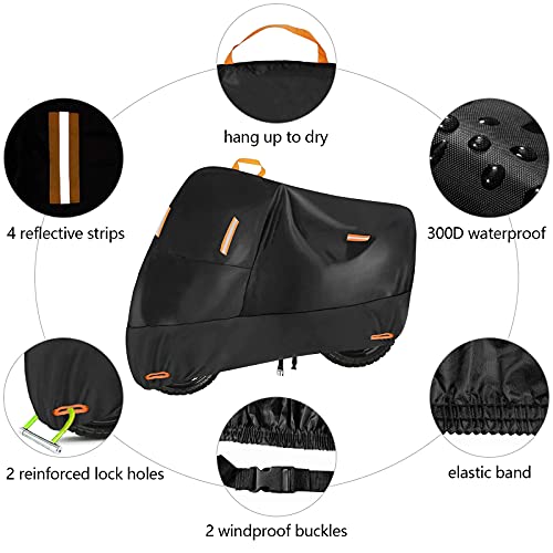 300D Heavy Duty Moped Cover Fits up to 72 inch Bike