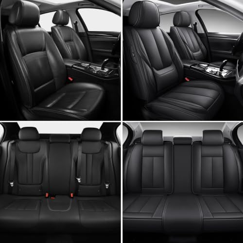 Black Car Seat Cover with Lumbar Support