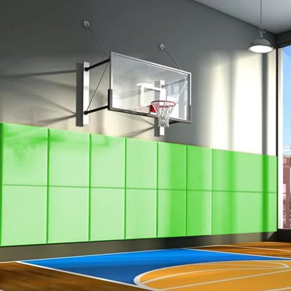 60" 72" High Gym Wall Padding 2" Thick Foam Basketball Court Wall Mount Protector for Garage Taekwondo Babyroom