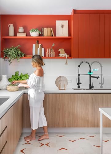 Black Kitchen Faucet with Pull Down Sprayer