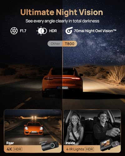 4K T800 3 Channel Dash Cam