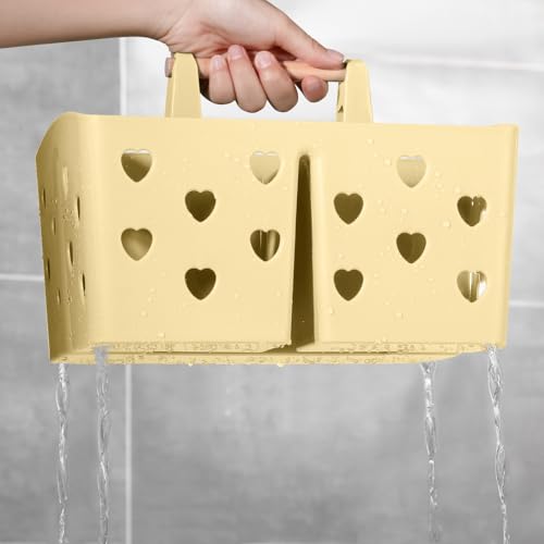 Portable Shower Caddy Plastic Shower Basket Organizer with Handle
