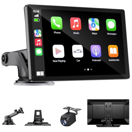 9" Wireless Apple Carplay Screen for Car & Android Auto with Backup Camera