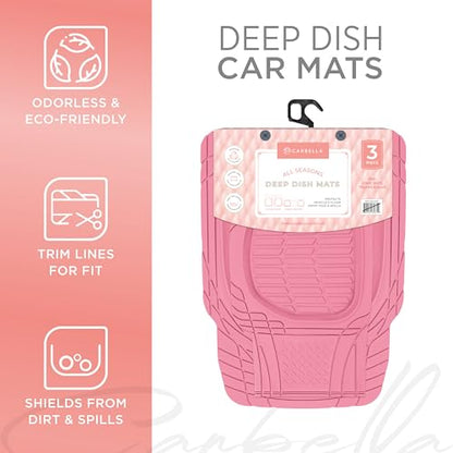 Cotton Candy Pink Car Floor Mats (3 Count)