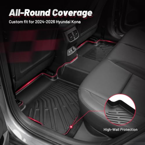Floor Mats for Hyundai Kona 2024 2025 2026 Custom Fit Cargo Liner