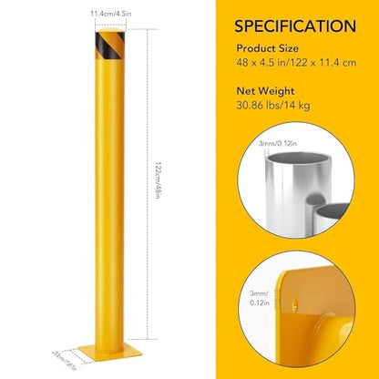 6Pcs Heavy Duty Safety Bollards