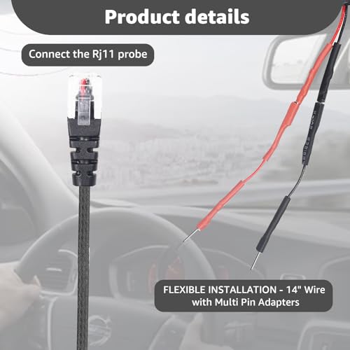 RJ11 Mirror Tap Radar Detector Hardwire Kit for Escort Max 360