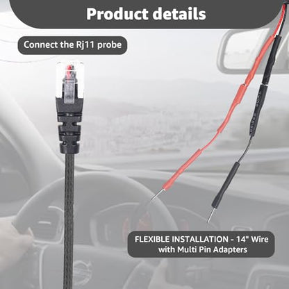 RJ11 Mirror Tap Radar Detector Hardwire Kit for Escort Max 360