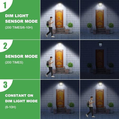 45LEDs Solar Lights Outdoor Clip Motion Sensor Lights 3 Modes 3 Mounting Ways IP65 Waterproof Security Light for Chain Link Fence Camping Gate (2 Count)