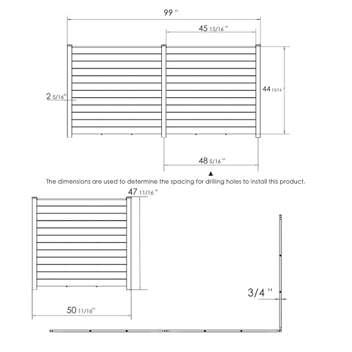 50" W x 48" H Privacy Screens Fence Panel Specifically for Hard Surfaces (10 Count)