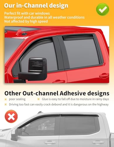 Rain Guards for Chevy Silverado (4 Count)