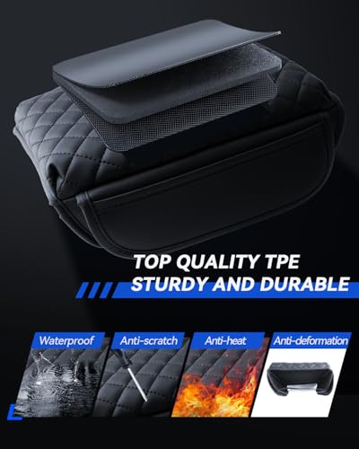 Armrest Cover for 2023 2024 2025 Chevy Colorado & 2023 2024 2025 GMC Canyon Accessories Center Console Middle Lid Pad Protector for Car Elbow Rest