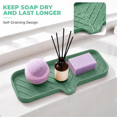 Silicone Soap Dish with Drain Spout