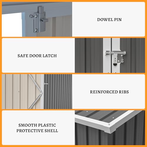 4'x10' Metal Shed Outdoor Storage Shed