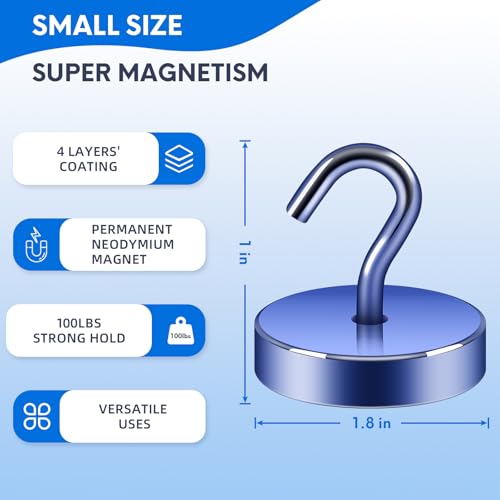 Magnetic Hooks Steel Tube Design for Cruise (10 Count)