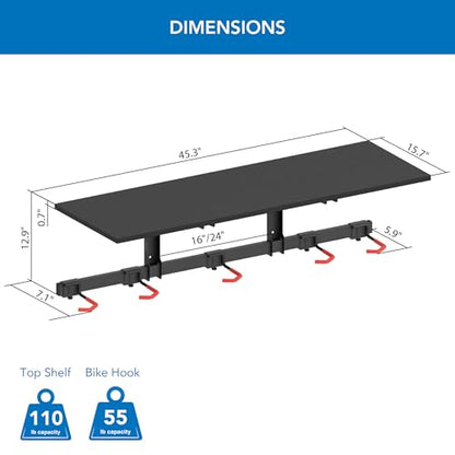 WheelsUp Bike Storage Rack with Shelf