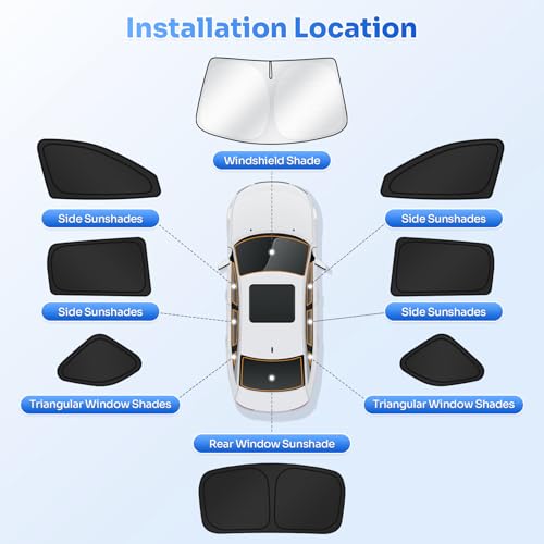 Sunshades for Jeep Cherokee 2014 (8 Count)