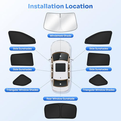 Sunshades for Jeep Cherokee 2014 (8 Count)