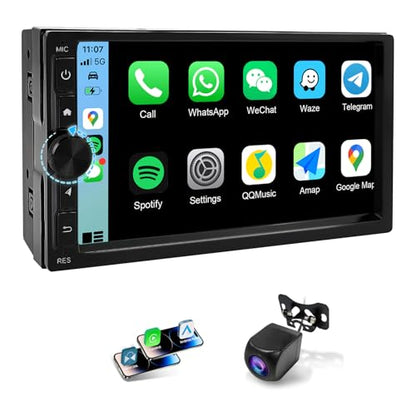 2 Din Car Radio with Wireless CarPlay & Android Auto