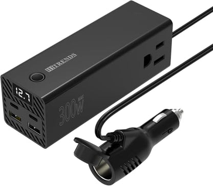 300W Car Power Inverter Dual DC 12V to 110V AC Car Power inverters with PD 36W USB